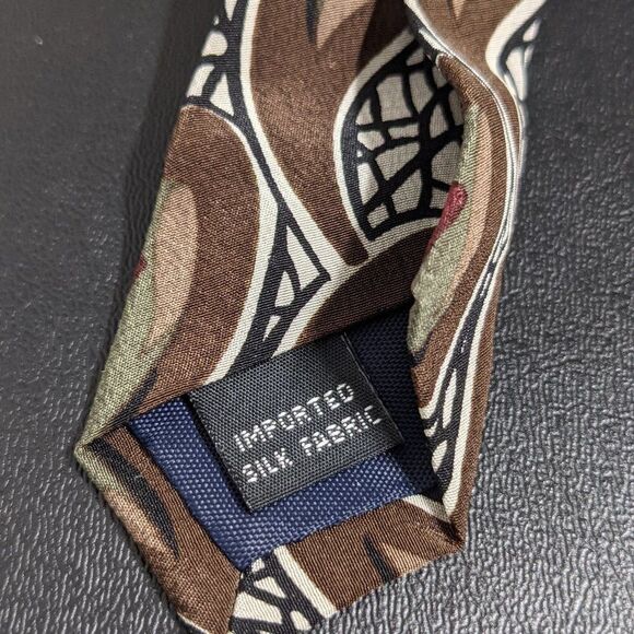 Men's Vintage 100% Silk Tie Paisley Motif - By Pour Monsieur - Picture 6 of 13